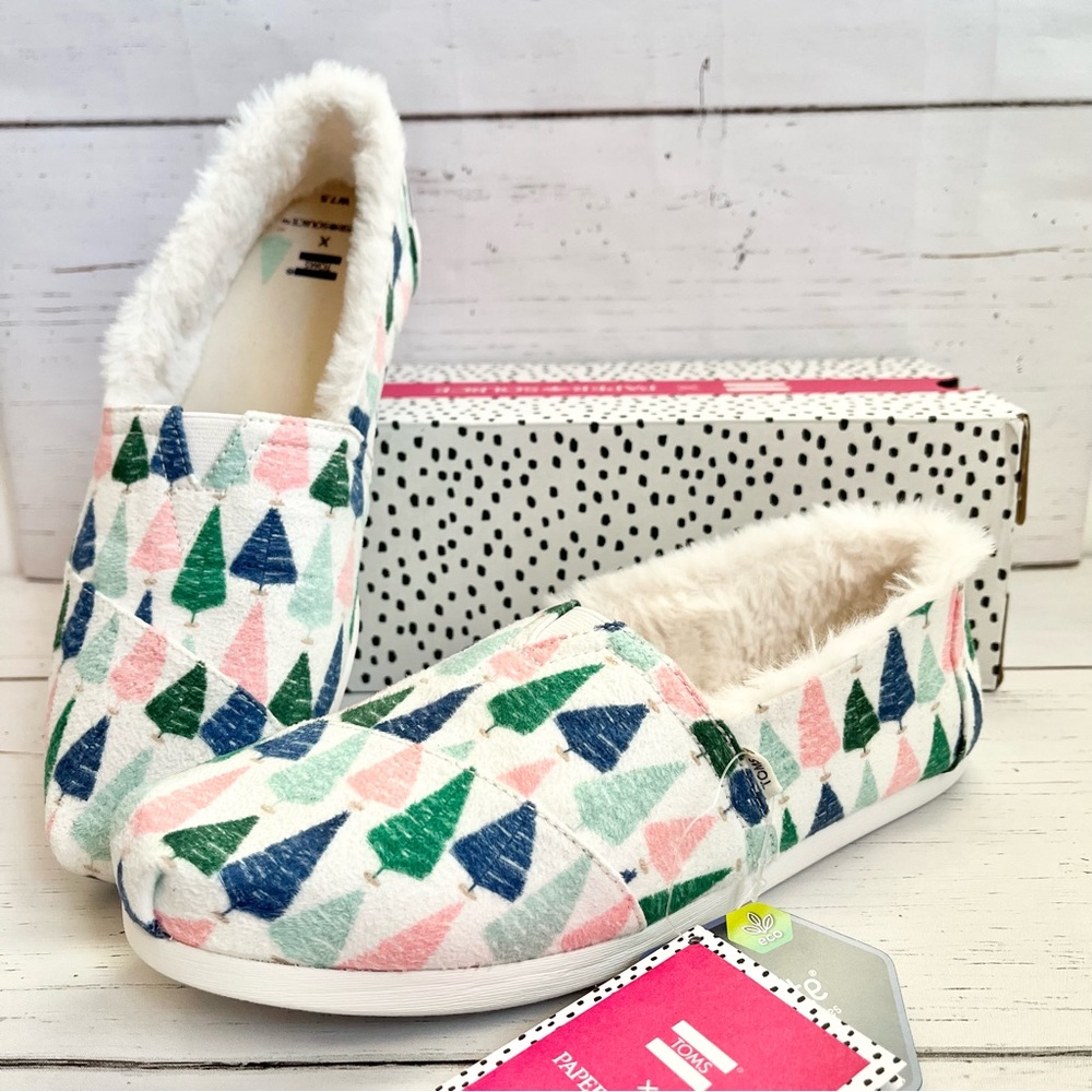 Toms x Paper Source Alpargata Printed Trees limited edition - new